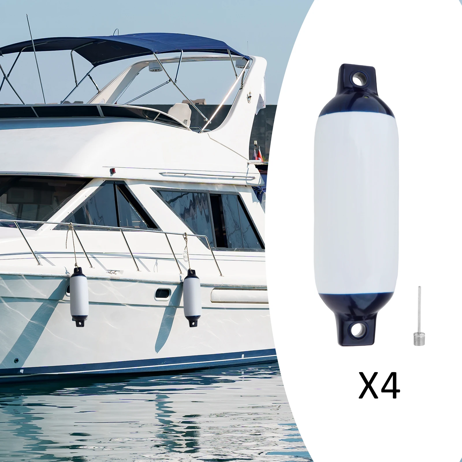 

Boat Bumpers Fenders PVC for Sailboats Mooring Cushioning Fishing Boats Yachts Pontoon Dock Bumper Boat Fenders Bumpers