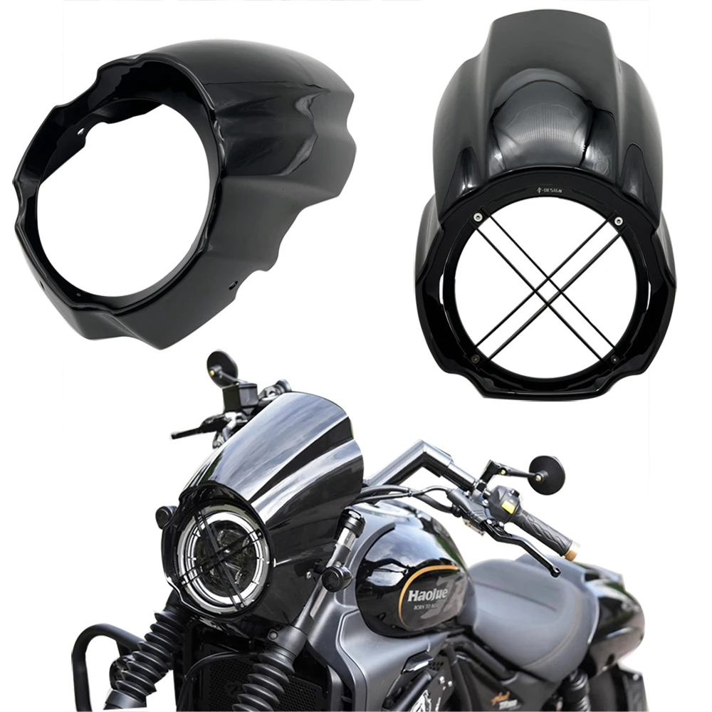 

Motorcycle headlight fairing suitable for Haojue TR300 PLUS headlight cover ABS injection molded hood