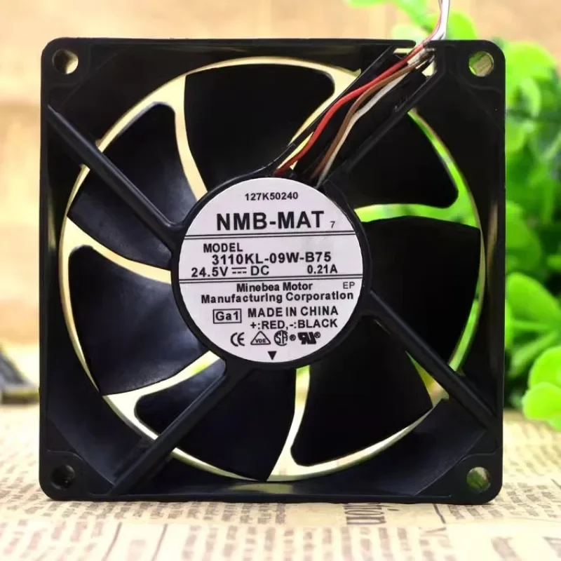 

New Fan For NMB 3110KL-09W-B75 24.5V 0.21A 8CM 8025 Chassis Fan 80X80X25mm