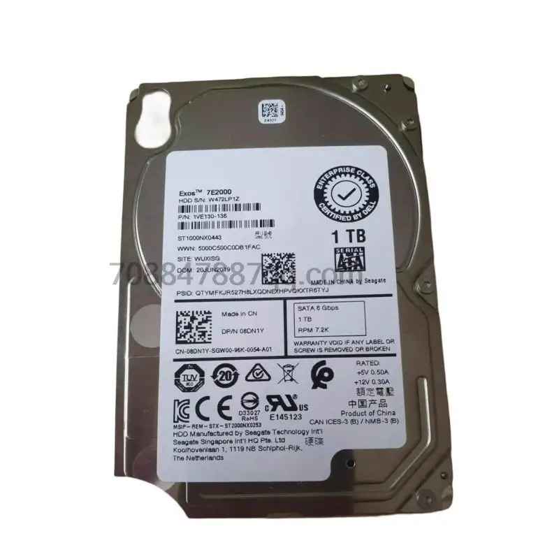 

original 100% authentique 1T 1TB 2.5 SATA 7.2K 08DN1Y ST1000NX0443