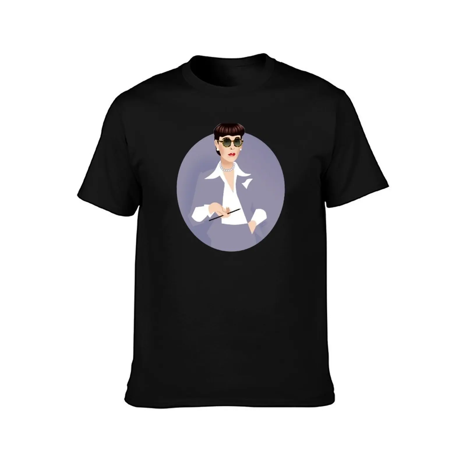 Edith Head T-Shirt, Summer Casual Cotton Tee, Oversized Streetwear Tops, Vintage Graphic Print, Loose Fit Short Sleeve