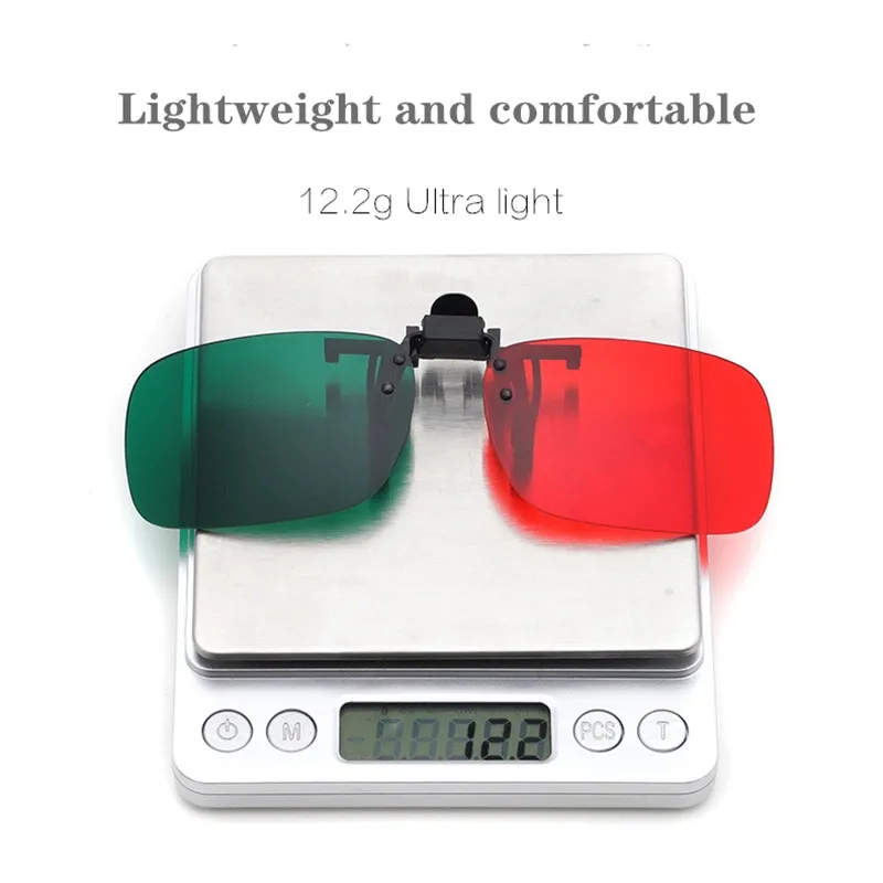 YURERSH Red Green Glasses Clip Children\'s Amblyopia Achromatism Function Training 3D Strabismus Stereo Fusion Vision Clip Y10