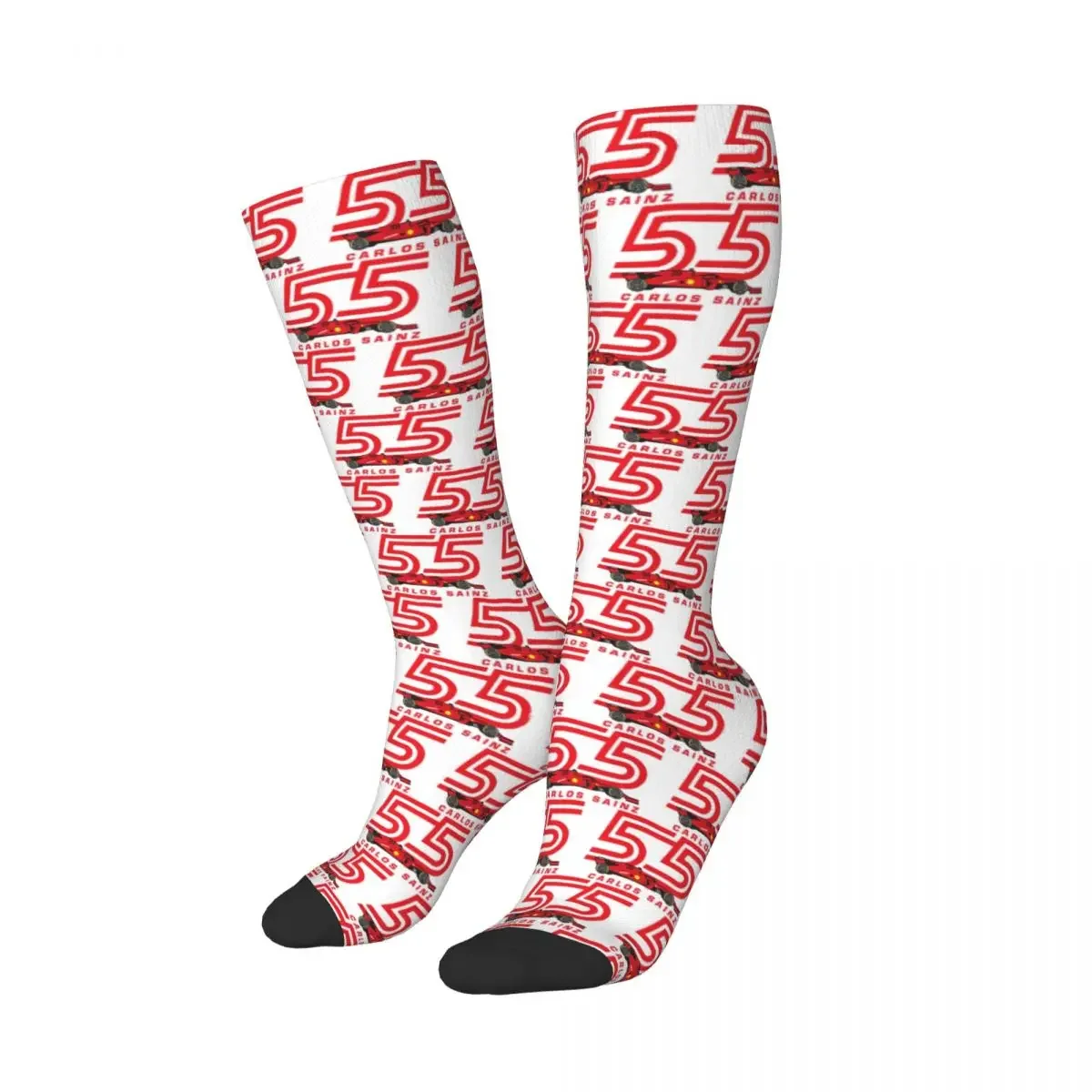 Carlos Sainz Jr F1 Signature Graphic - Dark Socks Harajuku Stockings All Season Long Socks Accessories for Man's Woman's Gifts