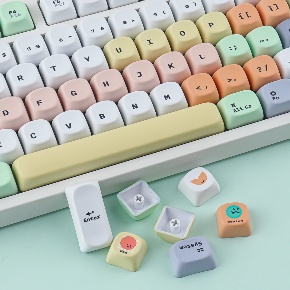 เมจิกบีนส์คีย์แคป 132 คีย์วัสด - Keycaps Cherry Profile Pbt บทวิจารณ์และราคา