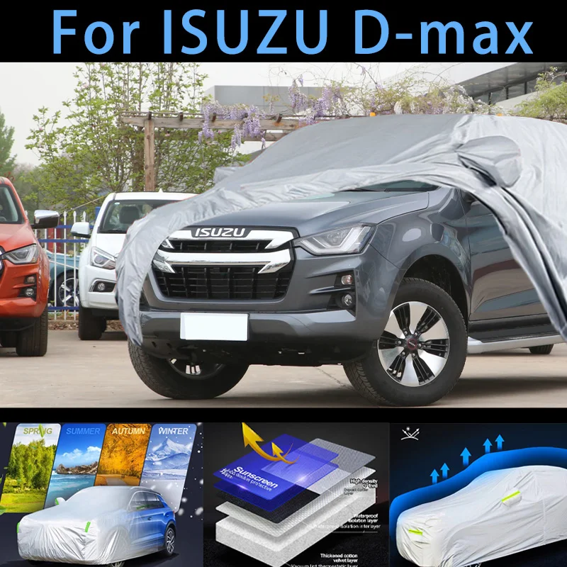 

For ISUZU D-max Outdoor Protection Full Car Covers Snow Cover Sunshade Waterproof Dustproof Exterior Car cover protection