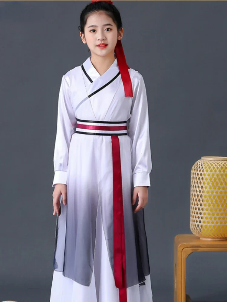 Classical Dance Elegant Practice Clothes Hanfu National Costumes Girls Hanfu Dress Tang Dynasty School Uniform Oriental Costume