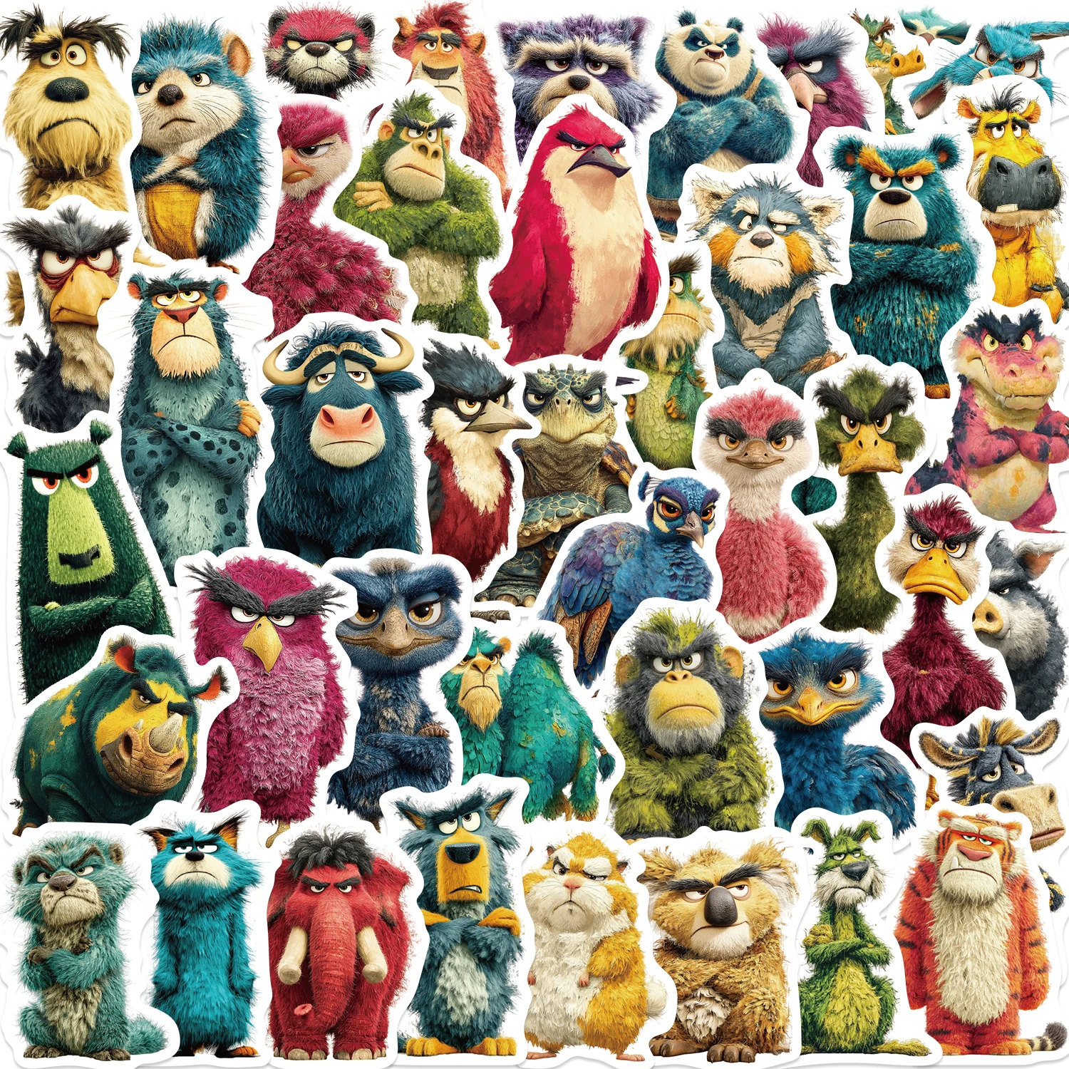 50Pcs Grumpy Retro … - image