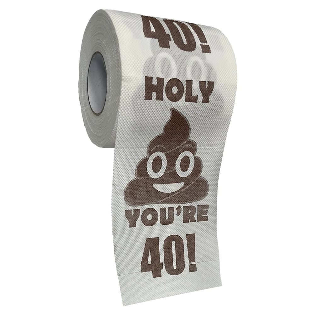 Poop Printed Novelty Toilet Roll 30st Birthday Decorations Toilet Paper Holy You\'re 30 Printed Toilet Paper Party Supplies