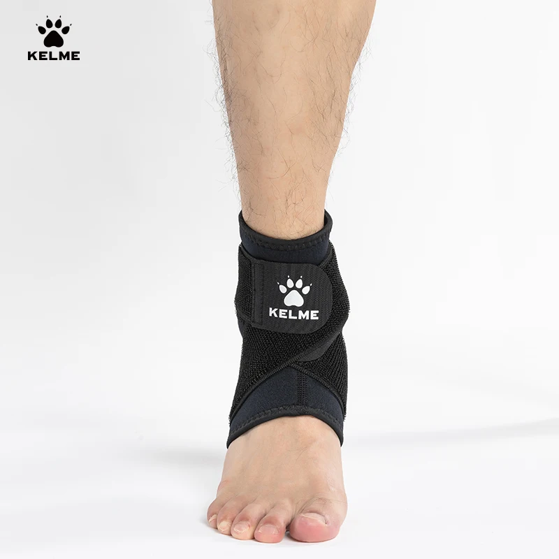 KELME Adjustable Sports Ankle Support Ankle Brace Protector Running Soccer Basketball Gym Ankle Stabilizer Bandage Strap 9302HJ5