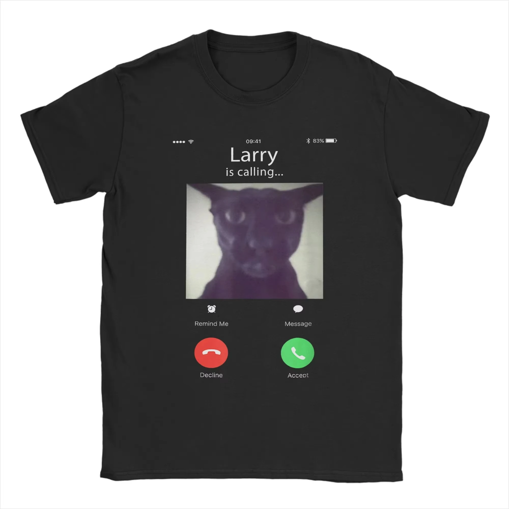 Camiseta Evil Larry Cat Funny Cat Meme Lover, Camiseta de algodón Vintage Unisex, camisetas informales transpirables de manga corta con cuello redondo