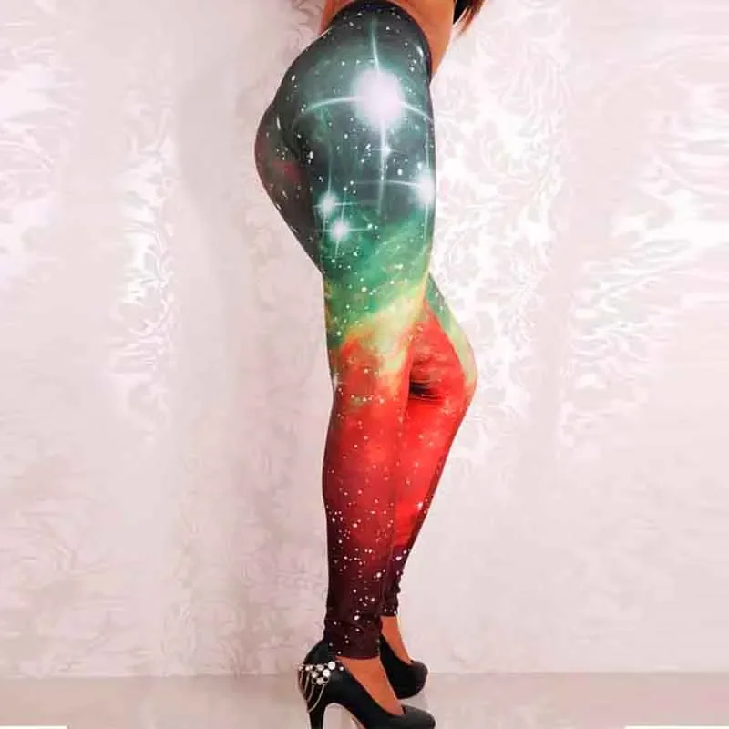 Women Colorful Universe Leggings Fashion Galaxy Space Painted Women's Pants Elasticity Quickly Drying Drop Shipping