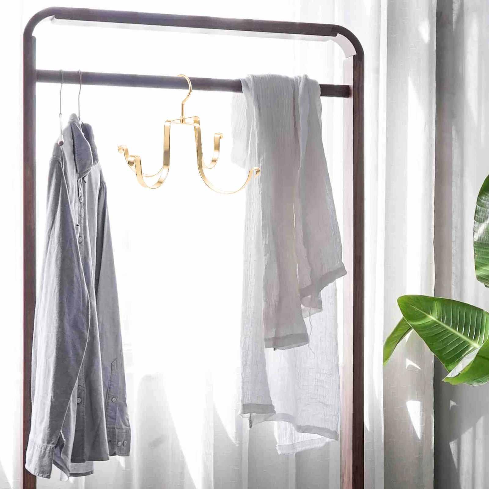 

Aluminium Alloy Shoe Hanger 4 Hooks Strong No Rust Non Deformative Apartments Dorms Balcony Drying Rack Laundry Hanging Rack