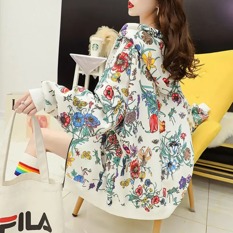 Large Size 100KG Zipper Women's Hoodie, Plush Fleece Warm Cardigan Jacket, Oversized Sweatshirt Jacket for Autumn and Winter