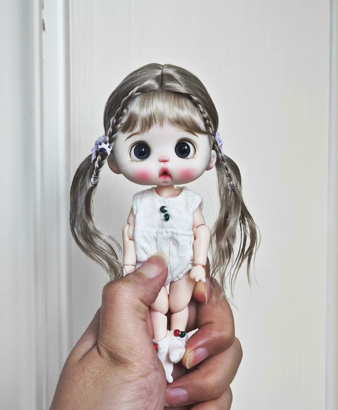 

Hair for doll OB11 hardhead shell wig 5-6" BJD doll mohair free shipping