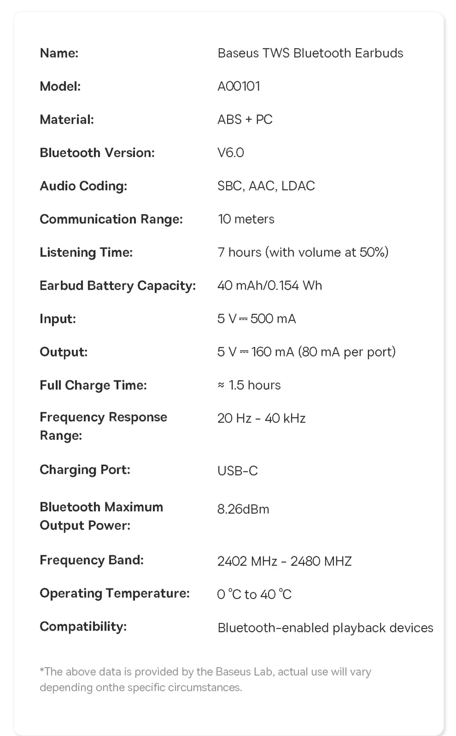 Baseus Bass BS1 NC -40 dB Echtzeit-Adaptive ANC Wireless Earbuds Bluetooth 6.0 Semi-Open-Kopfhörer LDAC Hi-Res Audio 6-Mic AI ENC – Detail 16