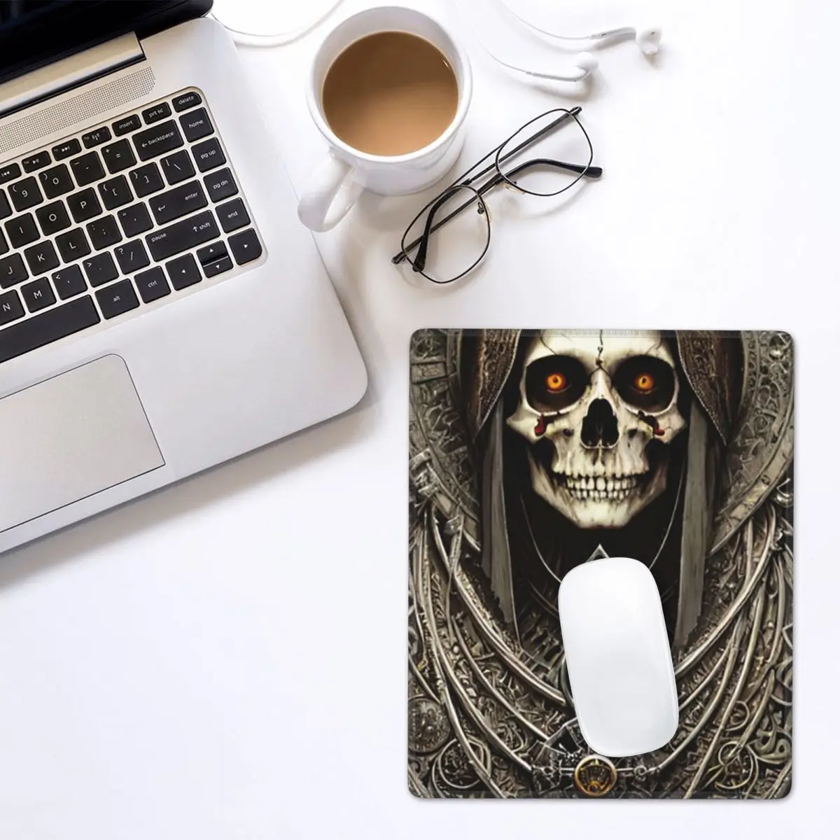 Santa Muerte Saint Death Goth Mexican Muertos Skull Mouse Pad Gamer PC Laptop Mats Keyboard  Desk Mat 7x9 in 22x18 cm
