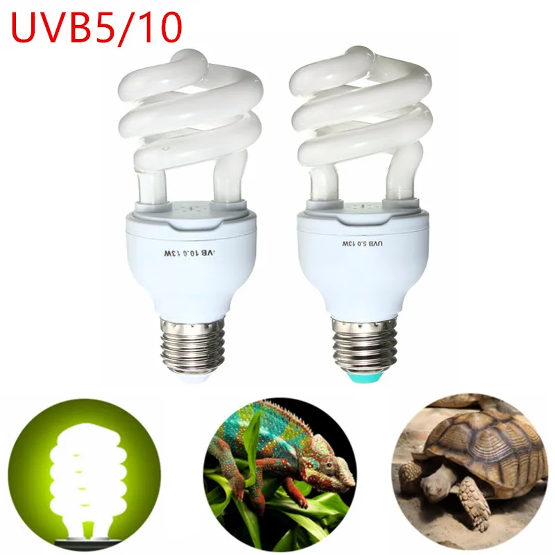 Heat Emitter Ultraviolet Light Bulb E27 5.0 10.0 UVB Pet Reptile Light Glow Lamp Daylight Bulb for Tortoise Fish Amphibians