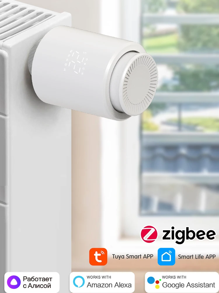 EZAIOT Tuya ZigBee Smart TRV Thermostatventil Thermostat Heizkörperantrieb Temperaturregler Stimme Alexa Google Home Alic