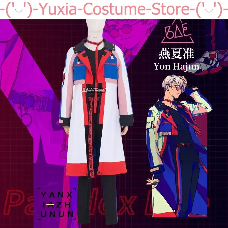 

Anime! Paradox Live Yon Hajun Battle Suit HipHop Handsome Uniform Cosplay Costume Halloween Carnival Party Outfit For Men NEW