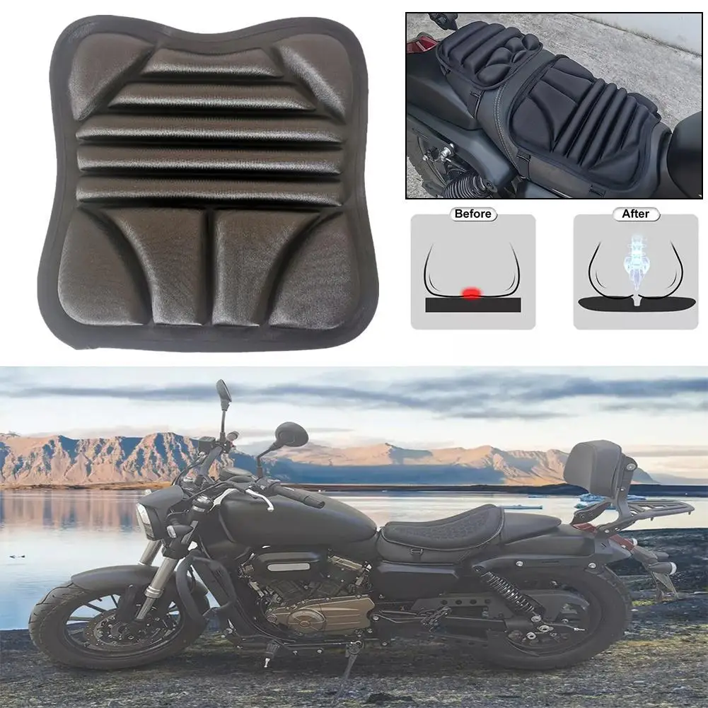 Double Seater 3D Motorcycle Seat Cushion Shock Absorption Season Electric Vehicle Cushion Breathable Universal Seat And All F0U0