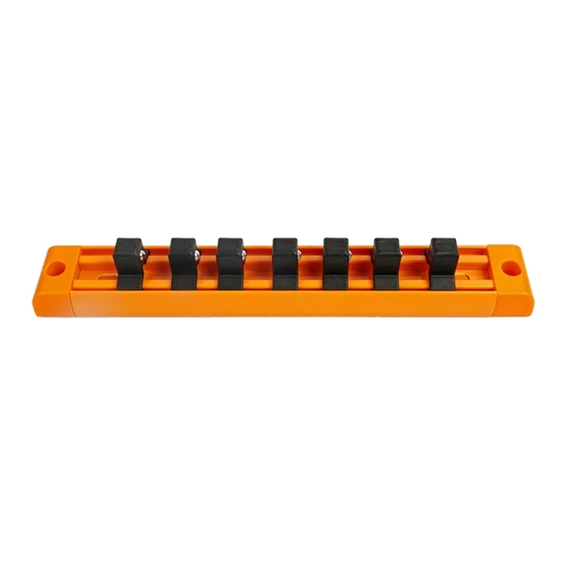 Socket Holder 6/7 Holes Bit Storage with Steel Slot Clips Screwdriver Bit Storage For Workshop Organization