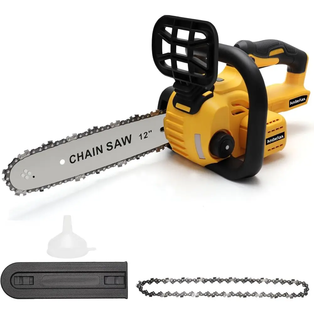 

12 Inch Chainsaw Cordless for Dewalt 20V MAX Battery, 12 Inch Guide Bar and Chains for Wood Cutting, Tree Trimming (Battery NOT