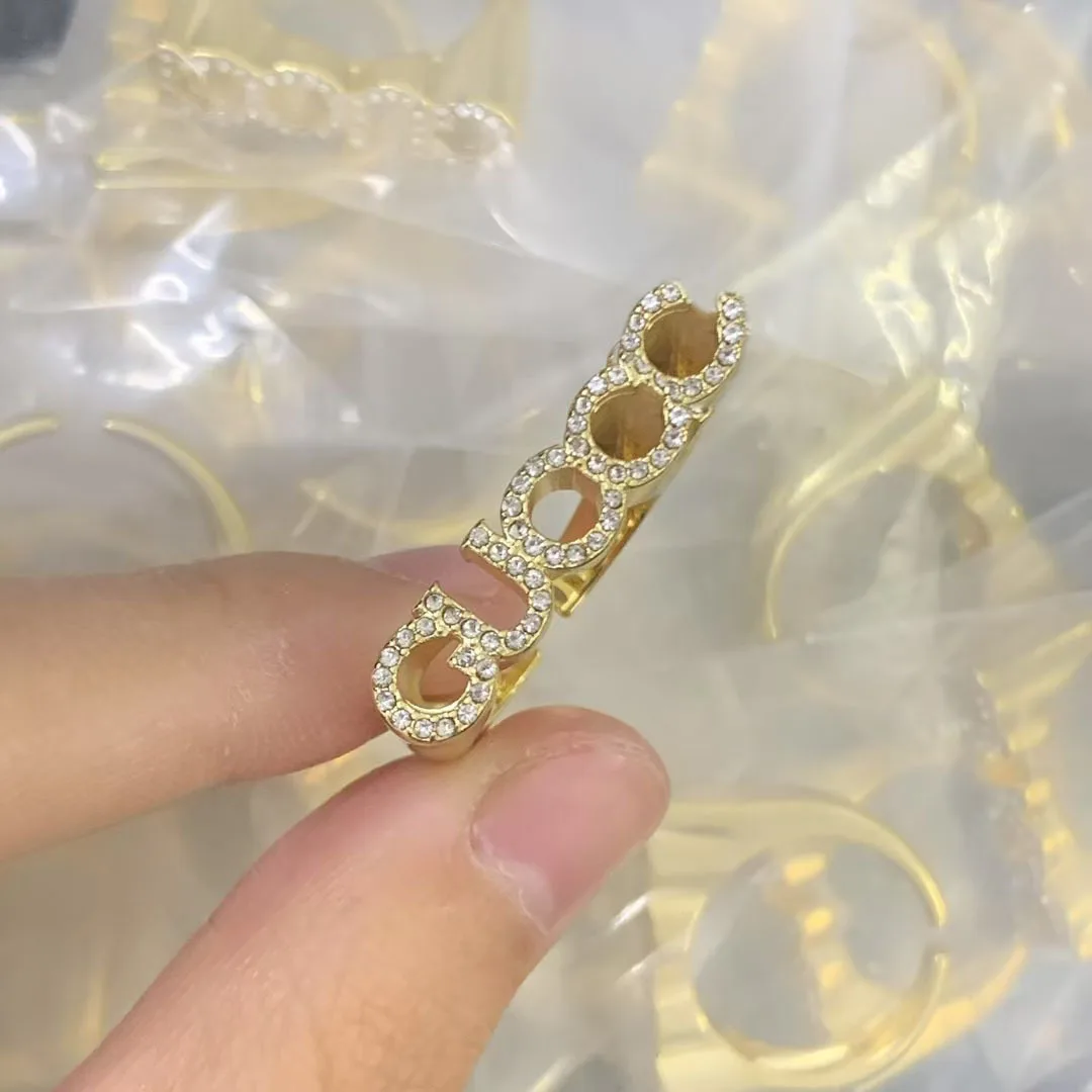 خاتم ريترو كلاسيكي بحروف مزدوجة على الموضة لعام 2025، مجوهرات نسائية أنيقة، هدية مدروسة للنساء #2
