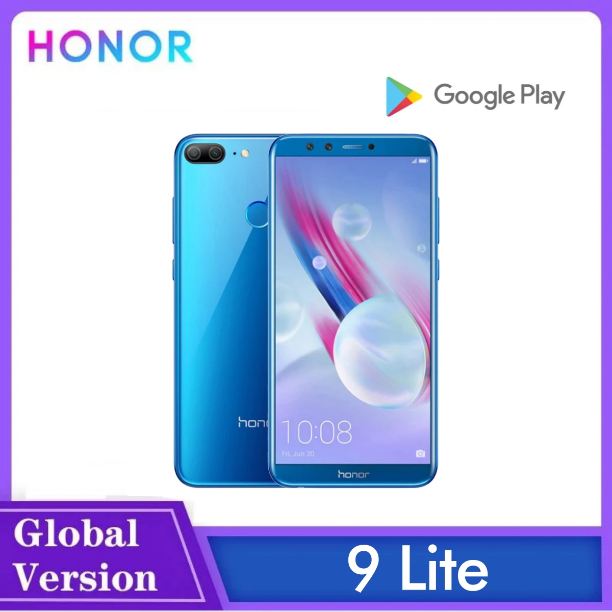 Global HUAWEI HONOR-9 Lite Smartphone Android 5.65 inch 3 + 32GB ROM Mobiele Telefoons 4G Google Play Store Dual SIM 13MP Mobiele Telefoons