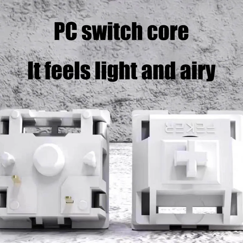 FEEKER White Marble Switch HIFI Linear 42g 5 Pins POM Quick Trigger Games Mechanical Keyboard Switches for AULA F75 AJAZZ AK820