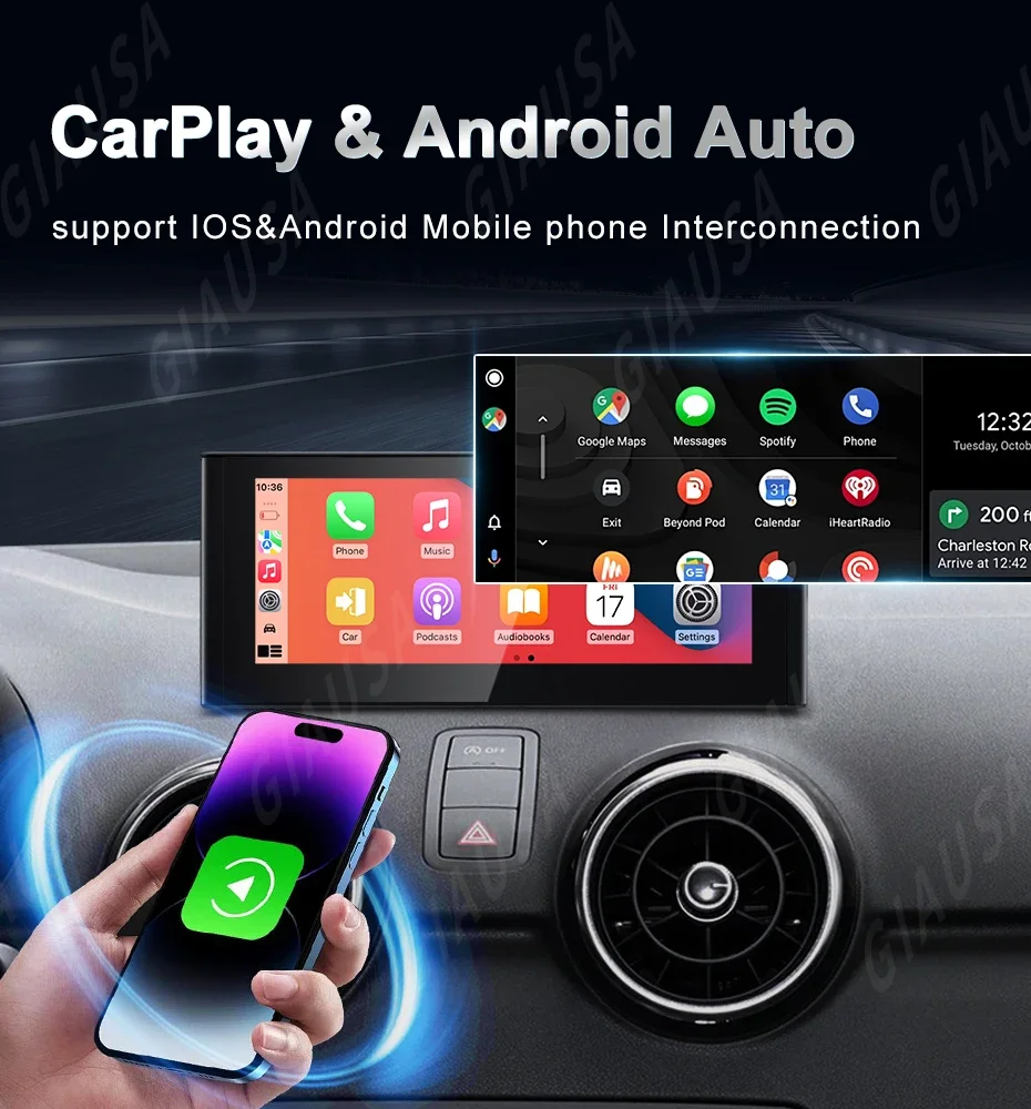 10.25 "لأودي A1 2012 2013 -2018 أندرويد 14.0 سيارة لتحديد المواقع والملاحة السيارات ستيريو الوسائط المتعددة راديو مشغل فيديو Carplay اللاسلكية