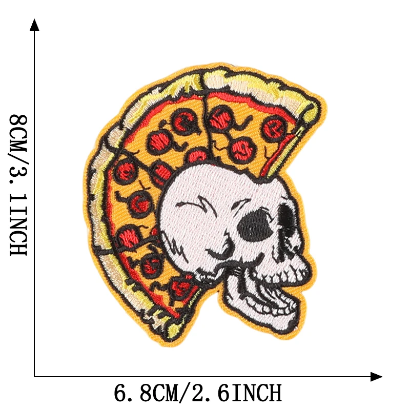 Punk Patches Eisen auf für Kleidung Designer Schädel Outdoor bestickt Parche Bordado Para Ropa Termoadesive Rock Nähen Diy Jacke – Detail 16