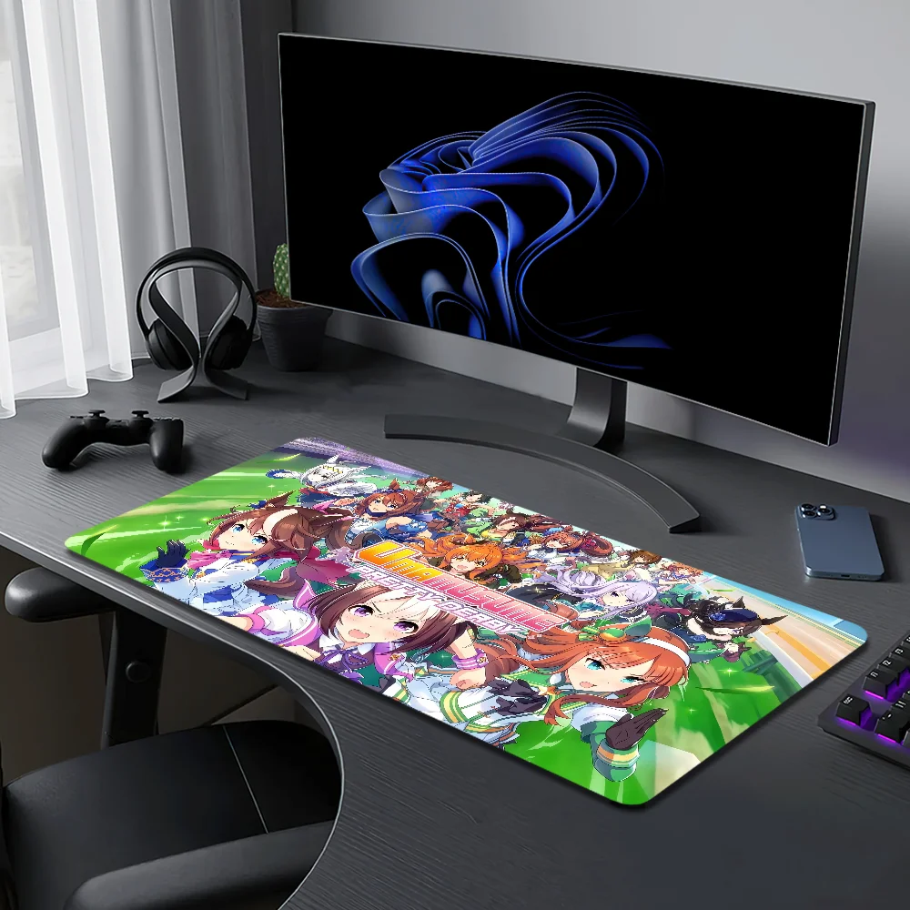 لوحة ماوس للحفلات مضادة للفرش للمنزل مخصصة مريحة للمكتب مطاطية كبيرة للمكتب ديربي حصيرة جميلة لوحة مفاتيح Musume Dash Nin PC غير قابلة للانزلاق