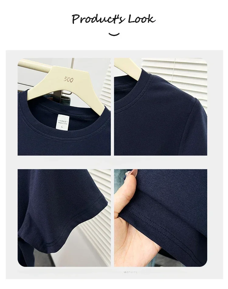 2026 Sommer Neue Hochwertige Lässige T-Shirts Sexy Kurzarm Modischer Trend Einfarbige Damenkleidung Y2k Tops – Detail 2