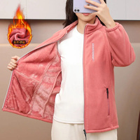 Sportshirt Women's Autumn Winter 2025 New Polar Fleece Padded Jacket Ladies Cardigan Loose Large Size Casual Cotton-Padded Coats