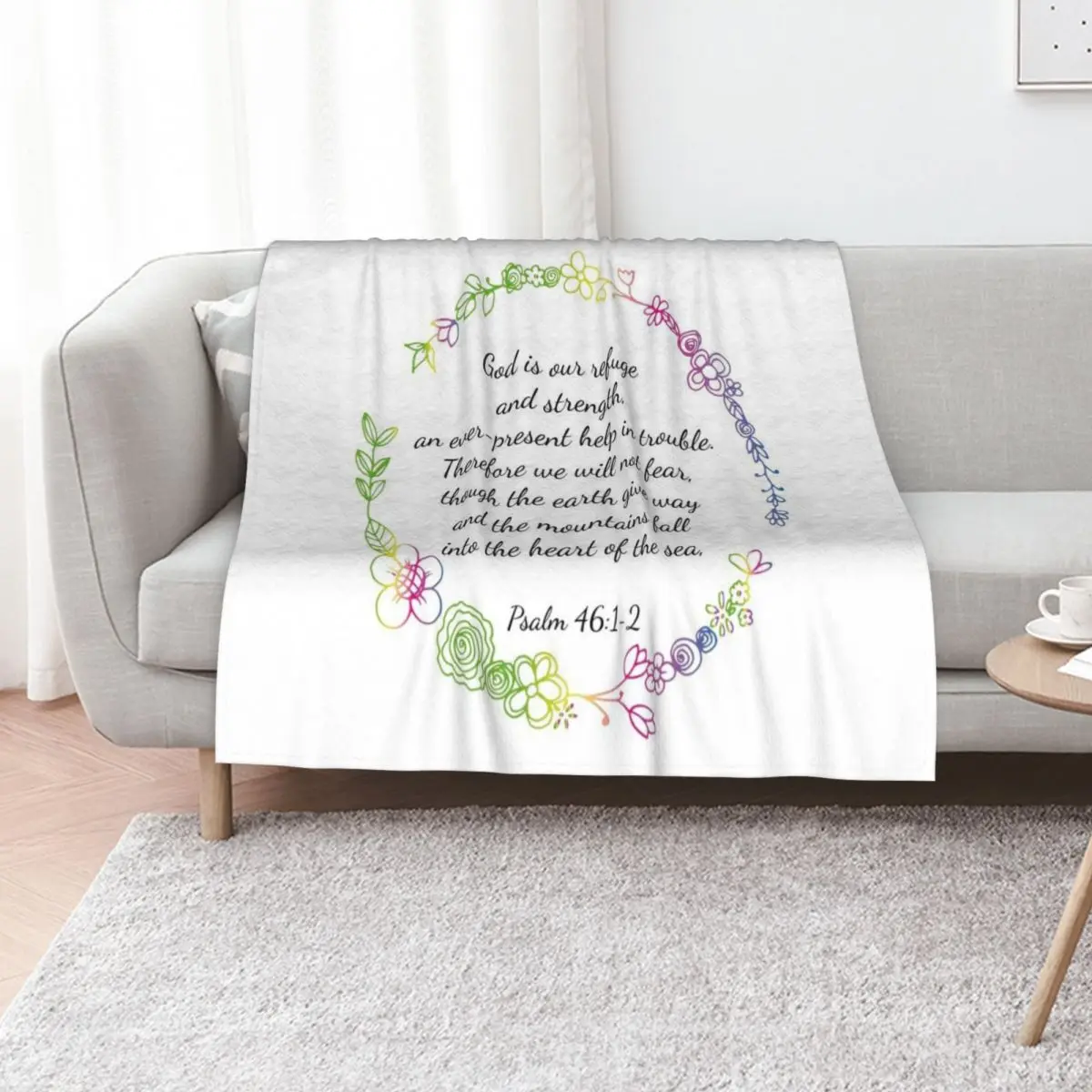 

Psalm 46:1-2 Throw Blanket Soft Loose For Sofa Thin Luxury Brand Blankets