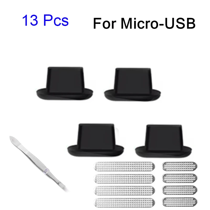 Universal Handy Lautsprecher Staub Mesh Aufkleber Micro USB Typ C Telefon Port Schutz Staub Stecker Pinzette Kit Für iPhone Samsung