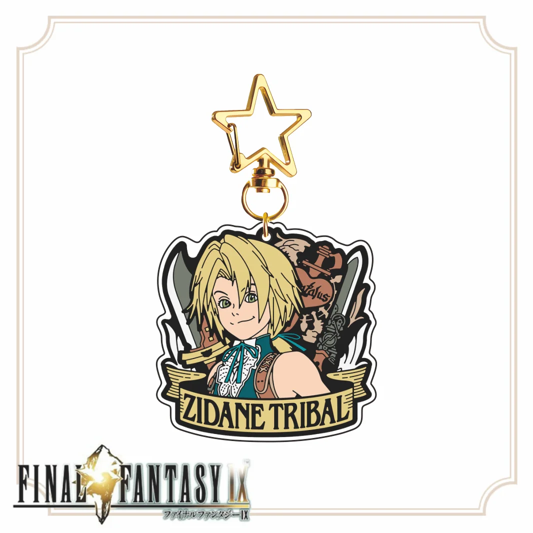Final Fantasy IX Series 2026New Arrival 25th Anniversary Acrylic Keychain Zidane Vivi Garnet Star‑Clasp Pendant Collectible Gift