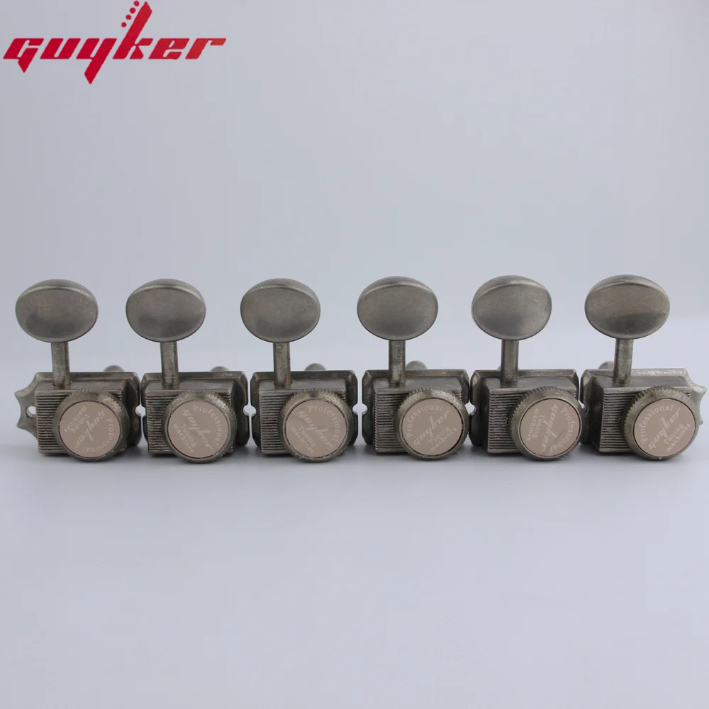 Vintage Locking Tuners Nut Style Electric Guitar Machine Heads Tuner Old Rust Color For ST TL Guitar Tuning Pegs Gear ratio 1:15