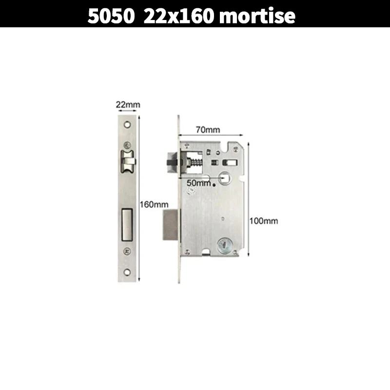 Imagem -02 - Mortise Lock Body para Fechaduras Eletrônicas Smart Lock 5050