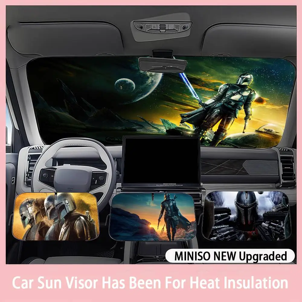 

Disney The Mandalorian Car SunShade Windshield sunshade blocks ultraviolet rays, car insulation sunshade protector