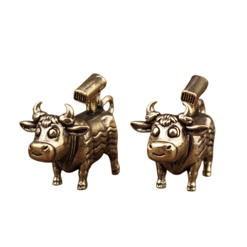 Cow Figurine Brass Cow Ornament Miniature Collection Desktop Craft Home Sand Table Decor Vintage Home Decor