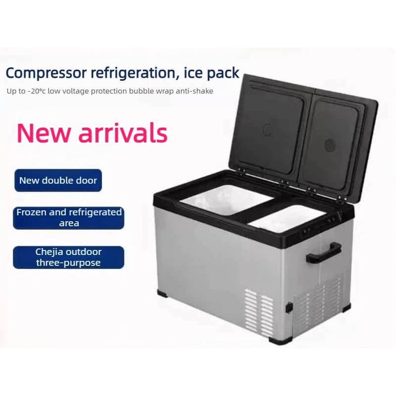 12V 24V Car Refrigerator Dual Zone Portable Fridge Freezer Compressor Cooler for Home SUV Truck Outdoor Camping Off Grid