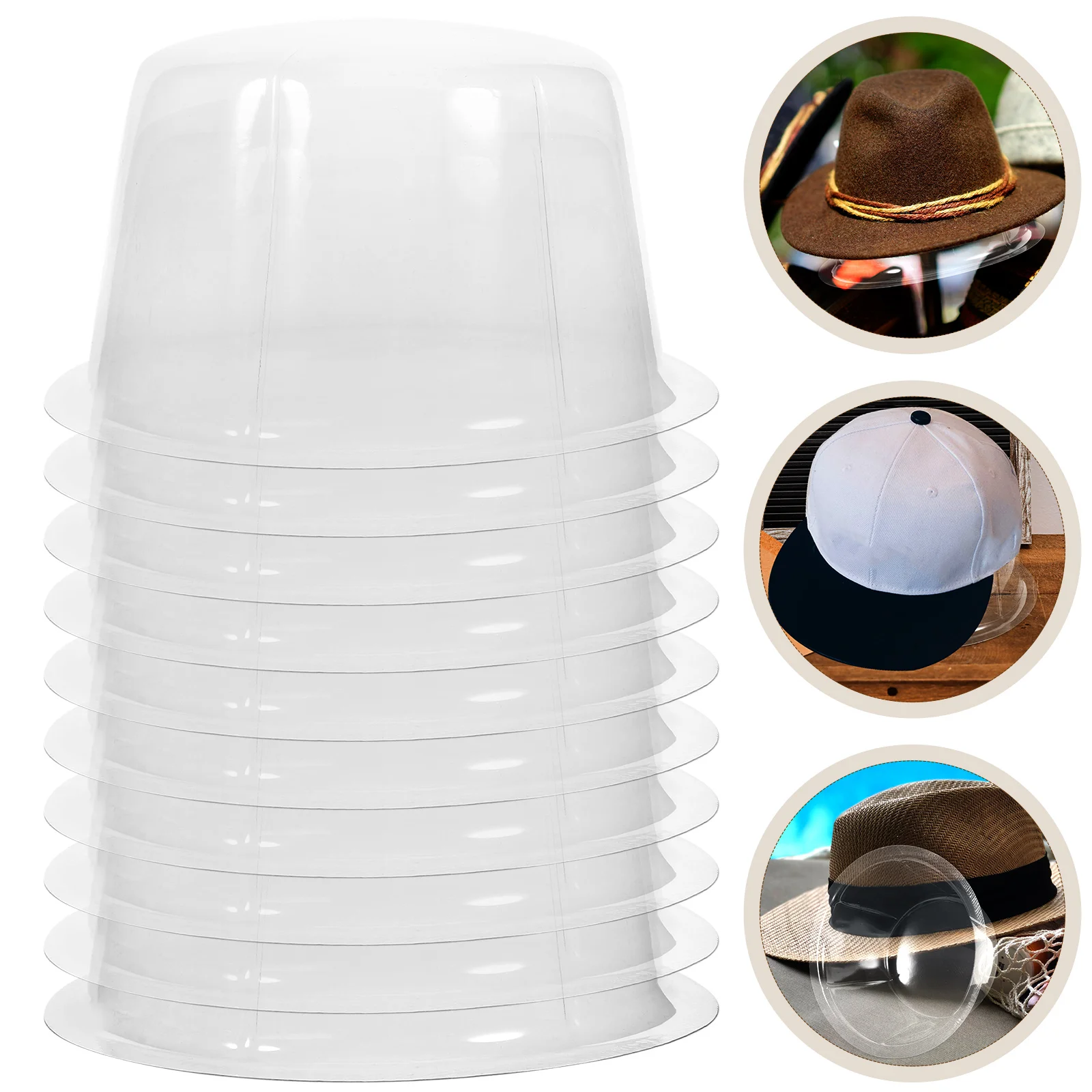 

10Pcs PVC 58cm Baseball Rack Holder Cap Inserts Holder Baseball Hat Insert Rack Hat Inner Stands Storage Display