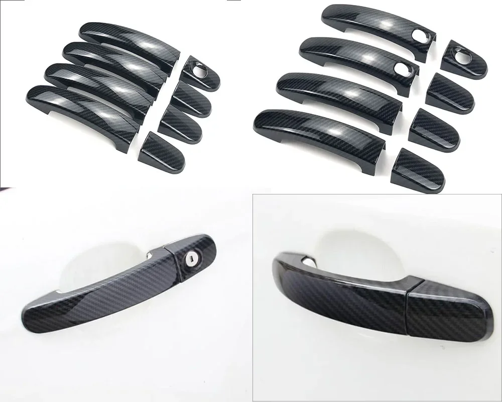 Carbon Fiber Car Door Handle Frame Panel Cover Trim ABS Sticker for Ford Focus MK2 MK3 2005-2018 Kuga Escape Ranger Wildtrak T6