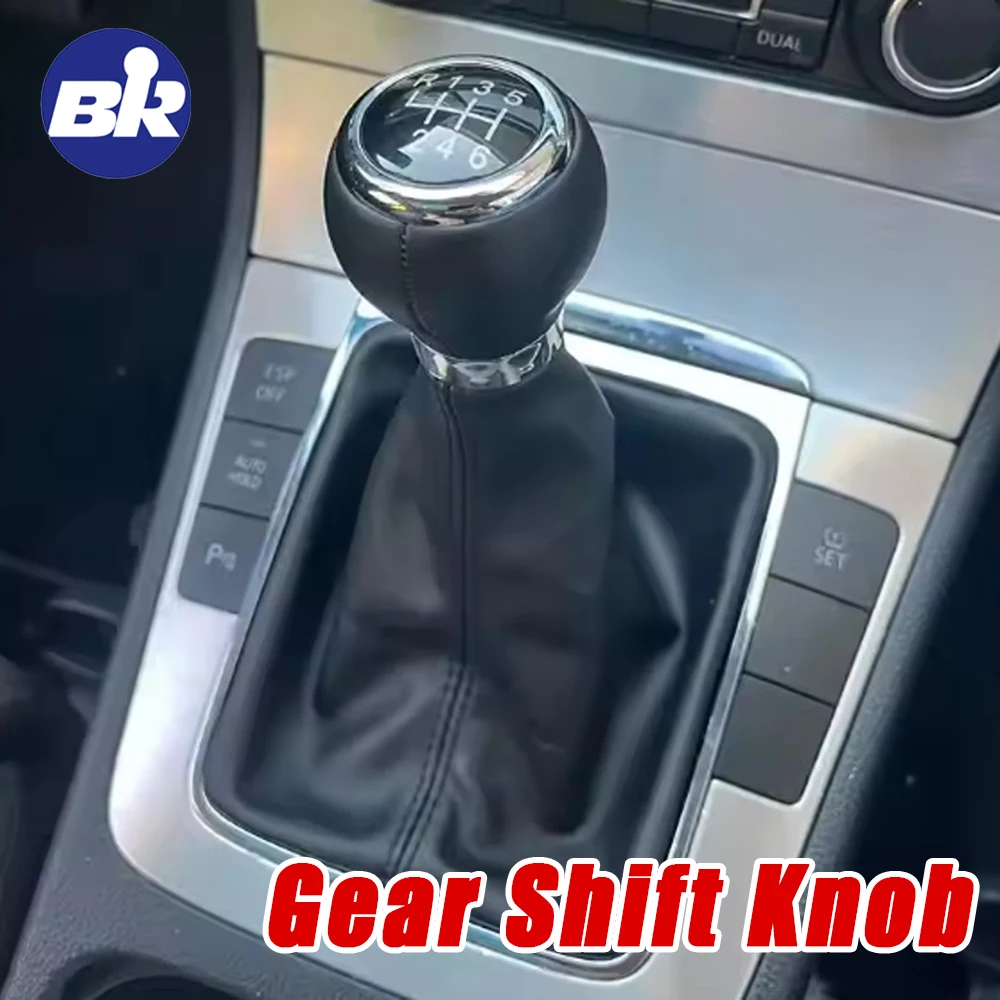 New Product Car Accessories Manual 5/6 Speed Leather For VW Tiguan 2007 2008 2009 2010 2011 Gear Shift Knob With Dust Cover