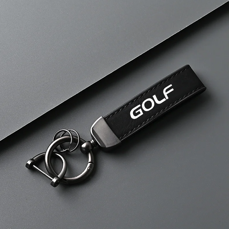 Suede Car Keychain Ring Vintage Leather Zinc Alloy Car Key Chain for Volkswagen VW Golf 4 5 6 7 8 mk4 mk5 mk6 mk7 mk8 Accessory