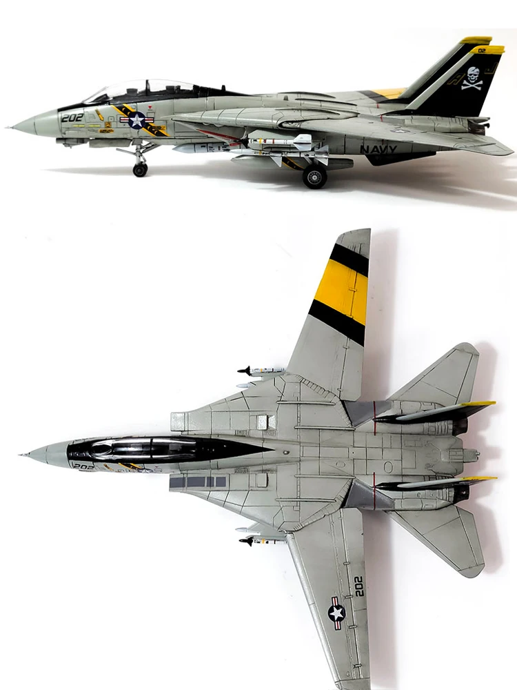 Academy assembled aircraft AC12626 1/144 F-14 Panda VF-84 Pirate Flag plastic model kit.