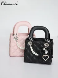 Japanese Girl Mine Mass-Produced Women's Hand Made Bag Bowknot Sweet Diana Bag with Bag Pendant Ladies Small Leather Bags