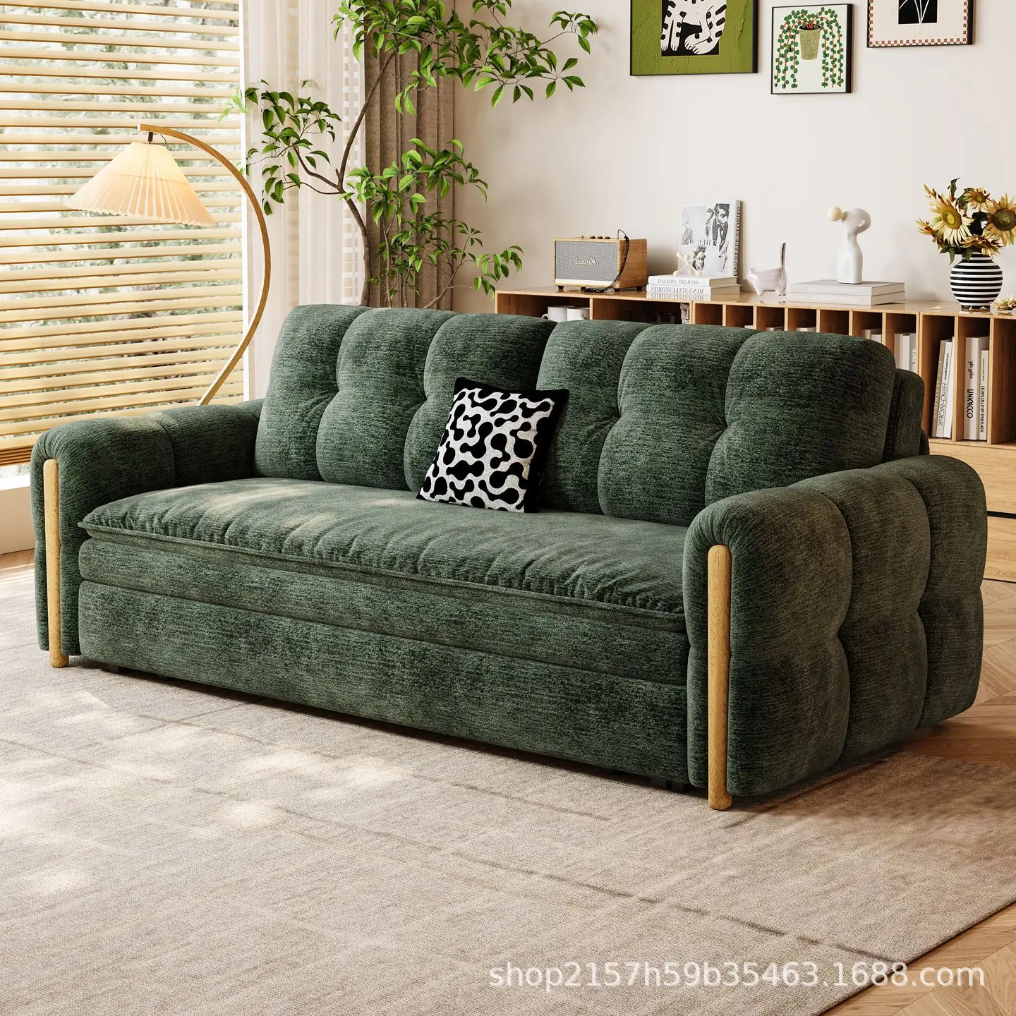 HYS sofa bed stacked dual-purpose small apartment double living room sofa bed rental house balcony multi-functional telescopic
