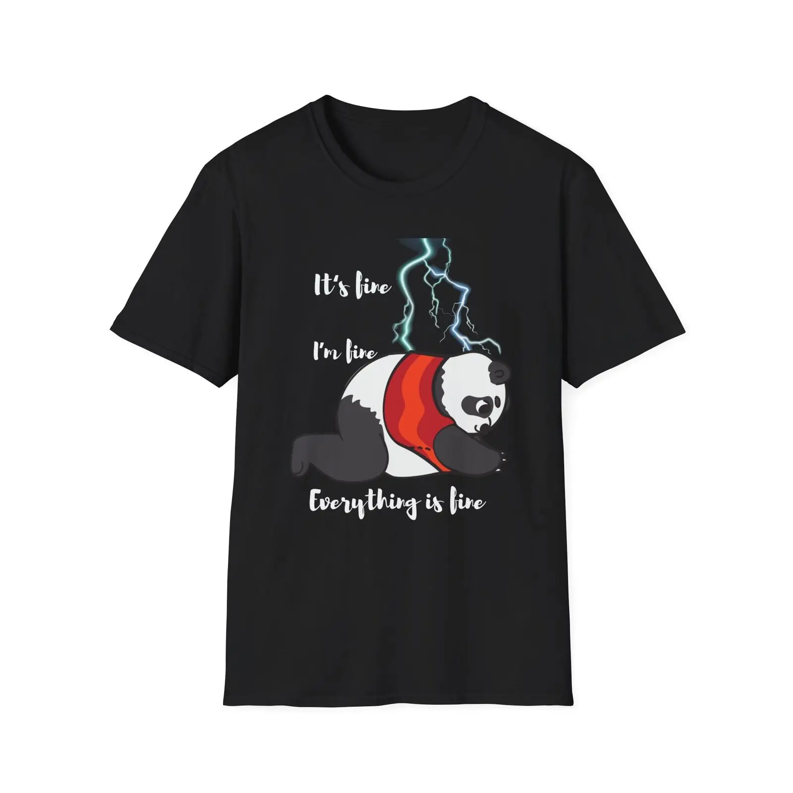 It's Fine I'm Fine Everything Is Fine Funny Panda T-Shirt Unisex T-Shirt Gift